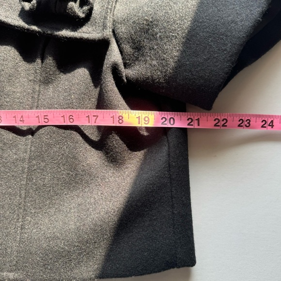 Dimiri Cropped Short Sleeve Portrait Collar Rosette Wool Blend Coat Size XL - Picture 10 of 12